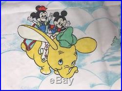 Vintage 1984 Walt Disney World Twin Flat Sheet Mickey Minnie Mouse Pacific