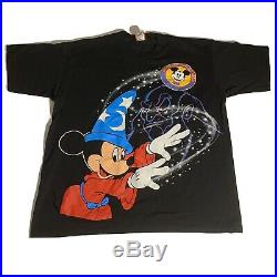 Vintage 1994 Walt Disney World Disneyana Mickey Fantasia Wizard Black T-Shirt OS