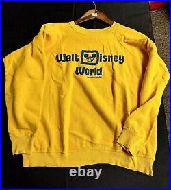 Vintage 70s Walt Disney Productions Disney World Sweatshirt Yellow