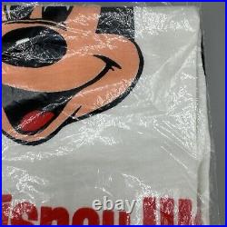 Vintage 70s Walt Disney World Mickey Mouse Ringer T-Shirt Large Tropix Togs New