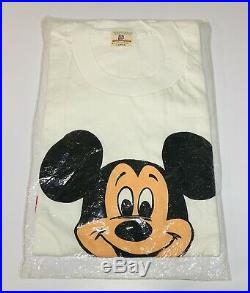 Vintage 70s Walt Disney World Mickey Mouse T Shirt New In Package Large VTG