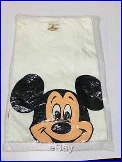Vintage 70s Walt Disney World Mickey Mouse T Shirt New In Package Large VTG