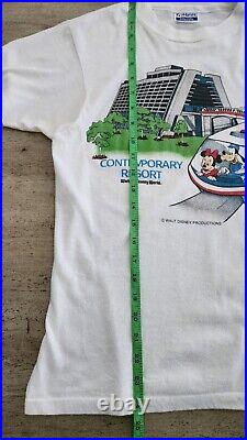 Vintage 80s Walt Disney World Contemporary Resort Monorail T-Shirt Sz M RARE