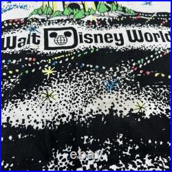 Vintage 80s Walt Disney World Fireworks All Over Print AOP Shirt Size 18x25.5