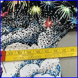 Vintage 80s Walt Disney World Fireworks All Over Print AOP Shirt Size 18x25.5