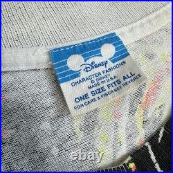Vintage 80s Walt Disney World Fireworks All Over Print AOP Shirt Size 18x25.5