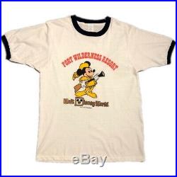 Vintage 80s Walt Disney World Fort Wilderness Resort Ringer Tee Vtg 1980s Shirt