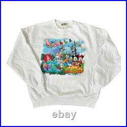 Vintage 90's Disney Walt Disney World Magic Kingdom Sweatshirt Double Sided L