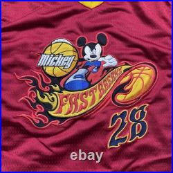 Vintage Disney Basketball Jersey Mens L Lot Of 4 Mickey Genie Walt Disney World