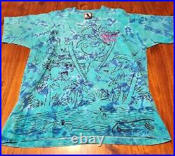 Vintage Disney Blizzard Beach Tee XL Walt Disney World Theme Parks 90s AOP Rare