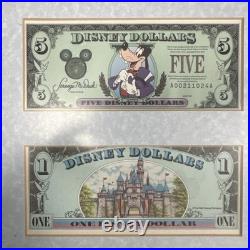 Vintage Disney Dollars Set of 4 Mickey Mouse, Simba, Goofy And Castle