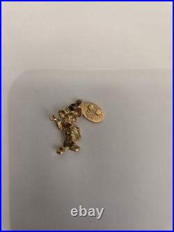 Vintage Disney Mickey Mouse Pendant Charm 14k Walt Disney World