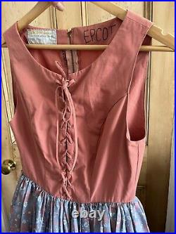 Vintage Disney World EPCOT Cast Member UK Pavilion Female Dress Costume Outfit