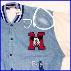 Vintage Disney World Varsity Jacket Mickey Mouse Walt Disney Co Adult Size Small
