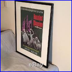 Vintage Haunted Mansion Poster Framed 20 x 16 Liberty Square Walt Disney World