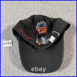 Vintage Lilo & Stitch Hat Black Embroidered Disney World Magic Kingdom Strap