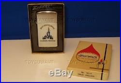 Vintage Mib Zippo Cigarette Lighter 1979 Slim Walt Disney World Magic Kingdom Fl