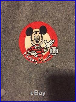 Vintage Mickey Mouse Club Varsity Jacket Walt Disney World Child/Youth Sz. XL