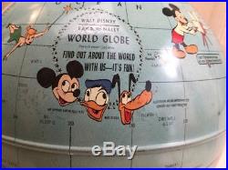 Vintage Rare 1950's Rand McNally Walt Disney World Globe Collector's Item