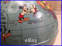 Vintage Rare 1950's Rand McNally Walt Disney World Globe Collector's Item