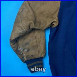 Vintage Rare Walt Disney World Tour Wool Leather Bomber Jacket XL