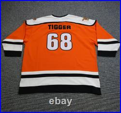 Vintage Tiggers Titans Hockey Jersey 2XL Walt Disney World Orange Hockey 68 90s