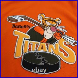 Vintage Tiggers Titans Hockey Jersey 2XL Walt Disney World Orange Hockey 68 90s