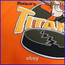 Vintage Tiggers Titans Hockey Jersey 2XL Walt Disney World Orange Hockey 68 90s