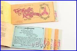Vintage WALT DISNEY WORLD Coupon Book Theme Park Tickets 2 Sequential Numbers