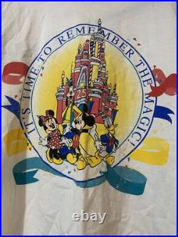 Vintage Walt Disney World 25th Anniversary T-Shirt Time To Remember Mickey Sz L Vintage Walt Disney World 25th Anniversary T-Shirt Time To Remember Mickey Sz L