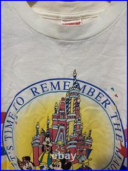 Vintage Walt Disney World 25th Anniversary T-Shirt Time To Remember Mickey Sz L Vintage Walt Disney World 25th Anniversary T-Shirt Time To Remember Mickey Sz L