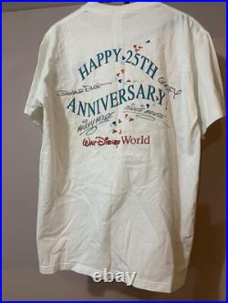 Vintage Walt Disney World 25th Anniversary T-Shirt Time To Remember Mickey Sz L Vintage Walt Disney World 25th Anniversary T-Shirt Time To Remember Mickey Sz L