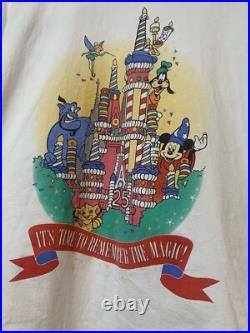 Vintage Walt Disney World 25th Anniversary T-Shirt Time To Remember Sz 2XL XXL Vintage Walt Disney World 25th Anniversary T-Shirt Time To Remember Sz 2XL XXL
