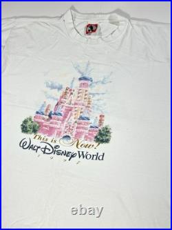 Vintage Walt Disney World 25th That Was Then This Is Now Castle 1997 T-Shirt XXL