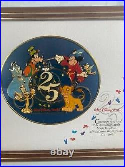 Vintage Walt Disney World 25th anniversary of Majic Kingdom Pin Set 1971-1996