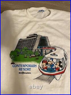 Vintage Walt Disney World Contemporary Resort Double Sided Shirt Size XL EUC
