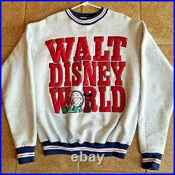 Vintage Walt Disney World Embroidered Four Parks Sweatshirt Sz XL VERY RARE