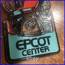 Vintage Walt Disney World Epcot Center & Donald Duck Acrylic Keychain Monogram