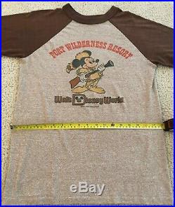 Vintage Walt Disney World Fort Wilderness Resort Mickey Mouse T-Shirt 70s 80s