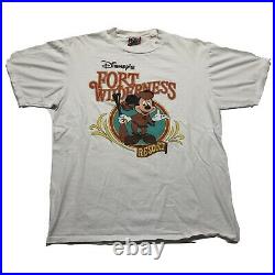Vintage Walt Disney World Fort Wilderness Resort Mickey Mouse T Shirt Promo 90s