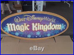Vintage Walt Disney World Magic Kingdom Sign 66 X30 Rare Prop Mickey Mouse