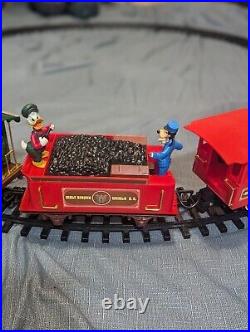 Vintage Walt Disney World Railroad Toy Train Set Complete withFigures Mickey Mouse