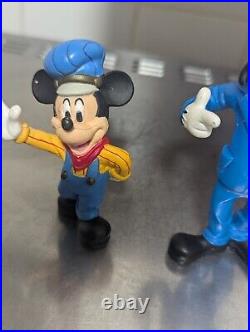 Vintage Walt Disney World Railroad Toy Train Set Complete withFigures Mickey Mouse