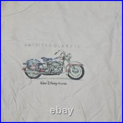Vintage Walt Disney World Shirt Mens Large 90s American Classic Motorcycle Shirt