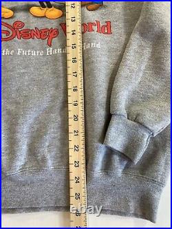 Vintage Walt Disney World Sweatshirt Large Grey USA 2000 Celebrate Grail Mickey
