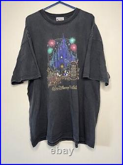 Vintage Walt Disney World Tshirt Electrical Parade XXL Washed Black