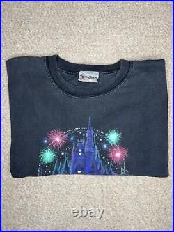 Vintage Walt Disney World Tshirt Electrical Parade XXL Washed Black