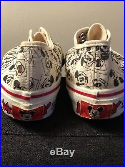 Vintage Walt Disney World Vans Mickey Mouse 7 Made In USA Sneakers Shoes