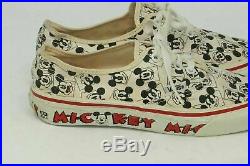Vintage Walt Disney World Vans Mickey Mouse Made In USA Sneakers Shoes Womens 5