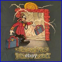 Vintage Walt Disney World tower of terror Goofy T Shirt Medium twilight zone